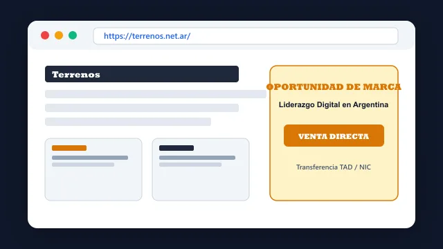 Modelo de aplicación comercial y proyectos digitales para terrenos.net.ar